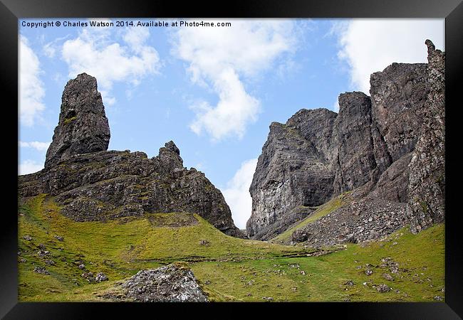 The old man of Storr  Isle of Skye Framed Print by Charles Watson