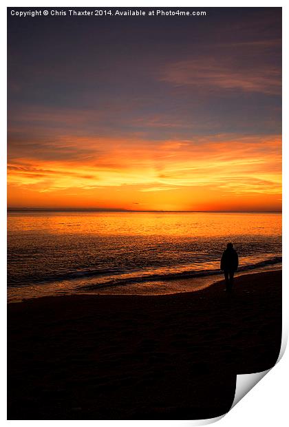  Watching the Sunset Print by Chris Thaxter