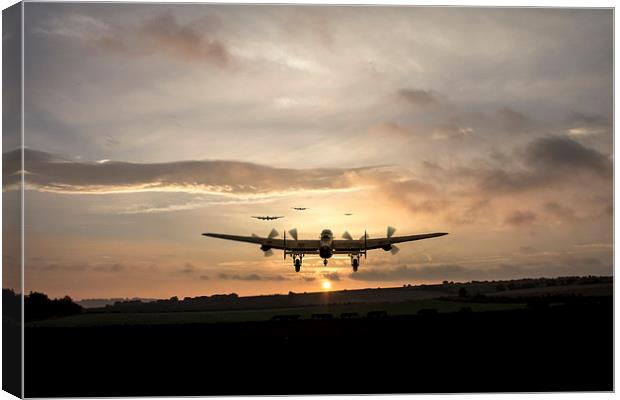 Lancasters Head Out Canvas Print by J Biggadike
