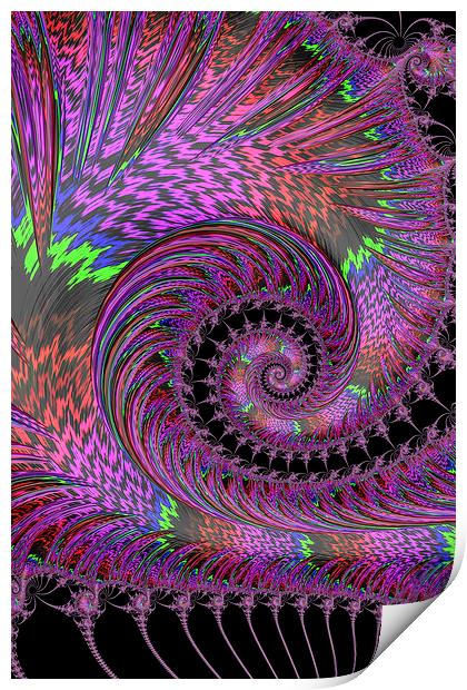 Purple Swirl Print by Steve Purnell