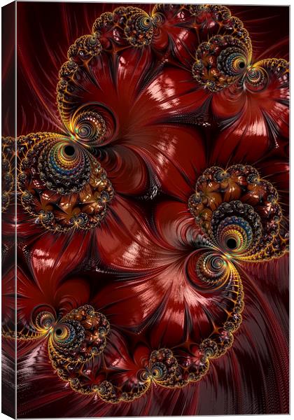 Bejewelled Crimson Canvas Print by Steve Purnell