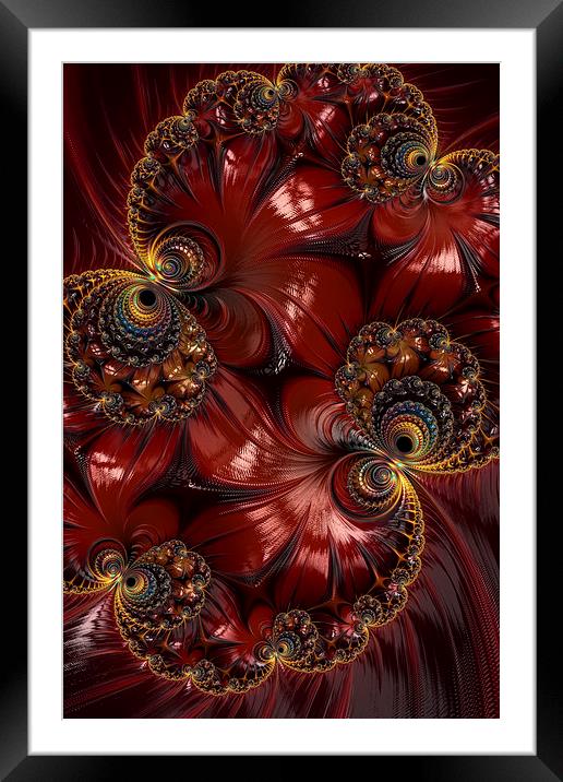 Bejewelled Crimson Framed Mounted Print by Steve Purnell