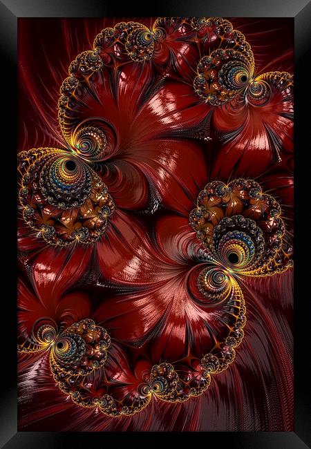 Bejewelled Crimson Framed Print by Steve Purnell