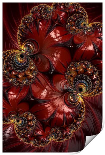 Bejewelled Crimson Print by Steve Purnell