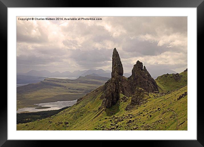  The old man of Storr. Isle of Skye  Framed Mounted Print by Charles Watson