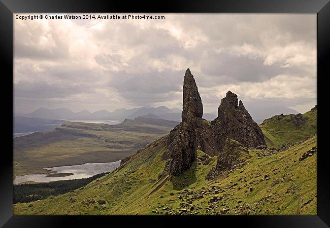  The old man of Storr. Isle of Skye  Framed Print by Charles Watson