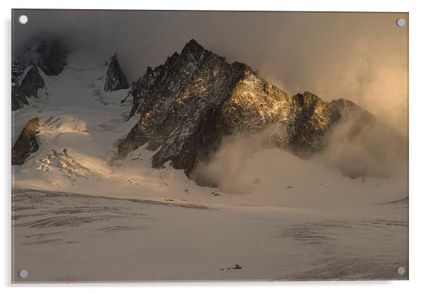 Aguille du Passon - Mont Blanc Acrylic by Glenn Millington
