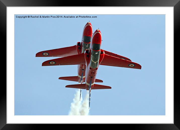  Red Arrows pair in tight formation Framed Mounted Print by Rachel & Martin Pics