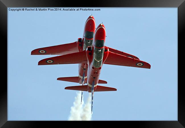 Red Arrows pair in tight formation Framed Print by Rachel & Martin Pics
