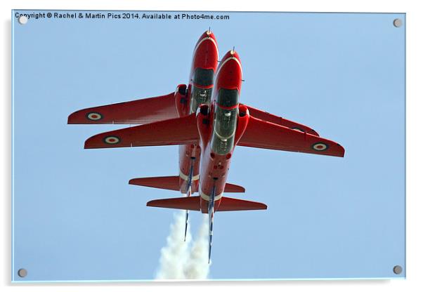  Red Arrows pair in tight formation Acrylic by Rachel & Martin Pics