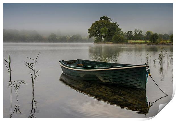 Morning Mist on Loch Ard Print by Mike Dow