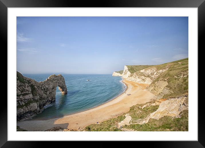  Durdle Door and Bat's Head. Framed Mounted Print by Mark Godden