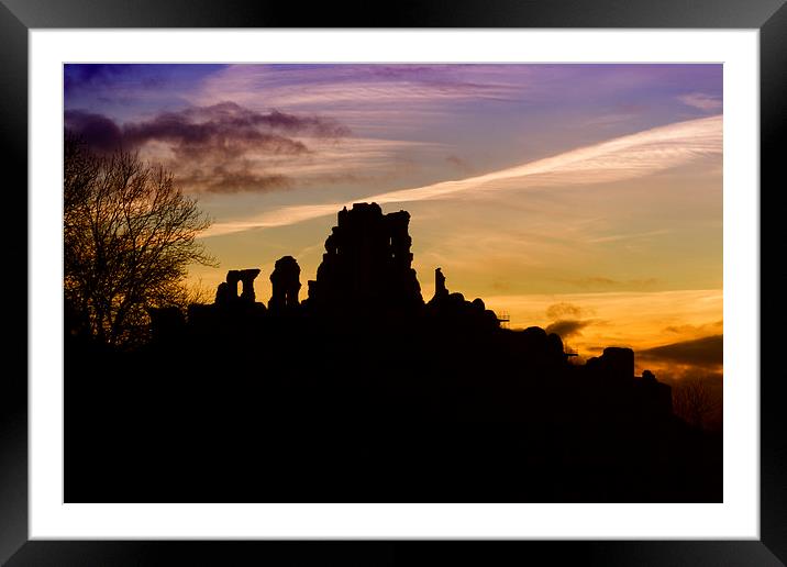  Corfe Sunset. Framed Mounted Print by Mark Godden