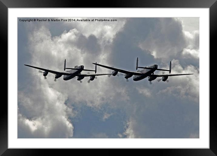  Two lancasters Framed Mounted Print by Rachel & Martin Pics