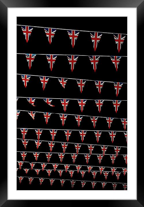  rows of bunting Framed Mounted Print by Heather Newton