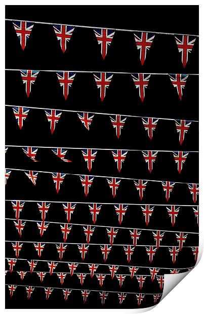  rows of bunting Print by Heather Newton