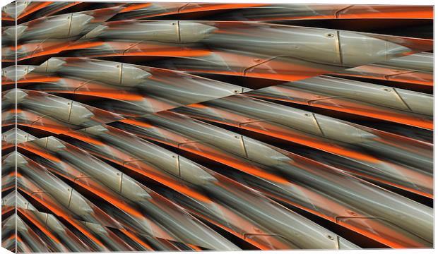  speed of light (orange and chrome) Canvas Print by Heather Newton