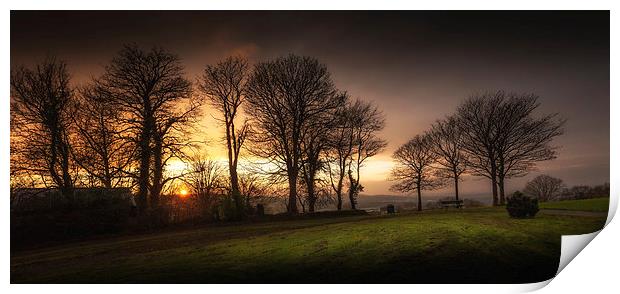  Sunset at Ravenhill park Print by Leighton Collins