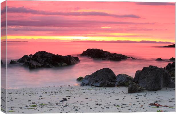Sunset at Machrihanish pt II Canvas Print by Aaron Casey