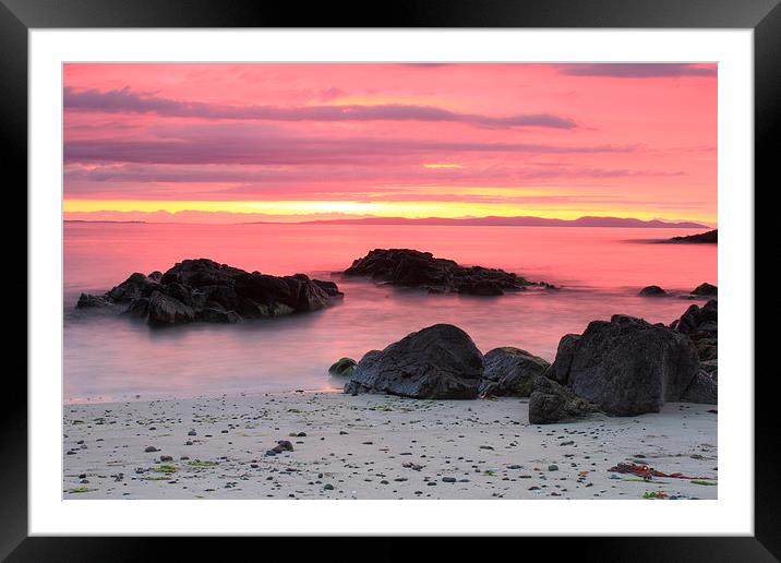 Sunset at Machrihanish pt II Framed Mounted Print by Aaron Casey