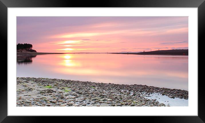  Findhorn Sunset Framed Mounted Print by Aaron Casey