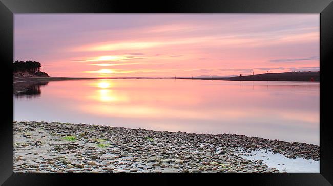  Findhorn Sunset Framed Print by Aaron Casey