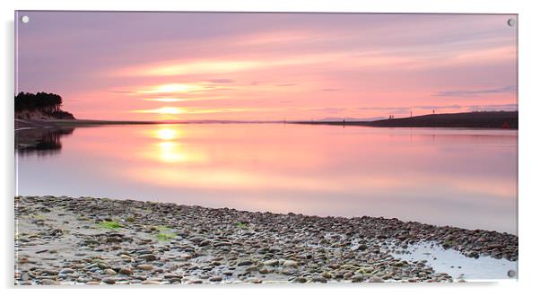  Findhorn Sunset Acrylic by Aaron Casey