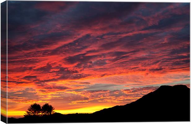  Fire in the sky Canvas Print by Rory Trappe