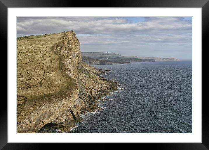  Gad Cliff. Framed Mounted Print by Mark Godden