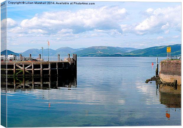 Way out of the Harbour -Rothesay  Canvas Print by Lilian Marshall