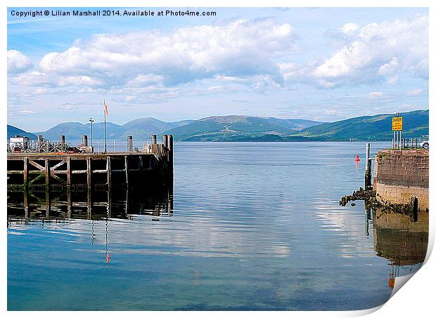 Way out of the Harbour -Rothesay  Print by Lilian Marshall
