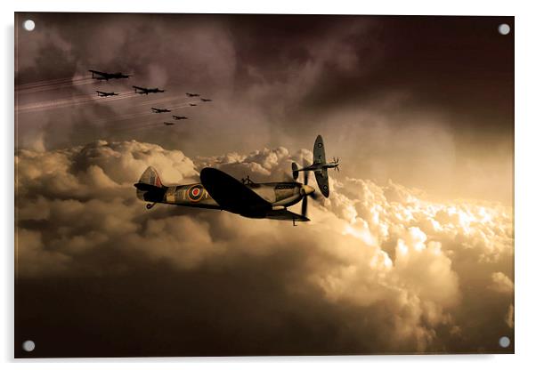 Spitfires and Lancasters Acrylic by J Biggadike