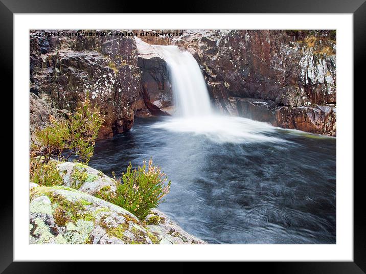  The Waterfall Framed Mounted Print by Charles Watson