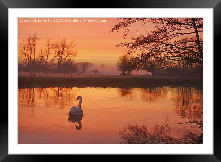 A mid winter sunset Framed Mounted Print by James Tully