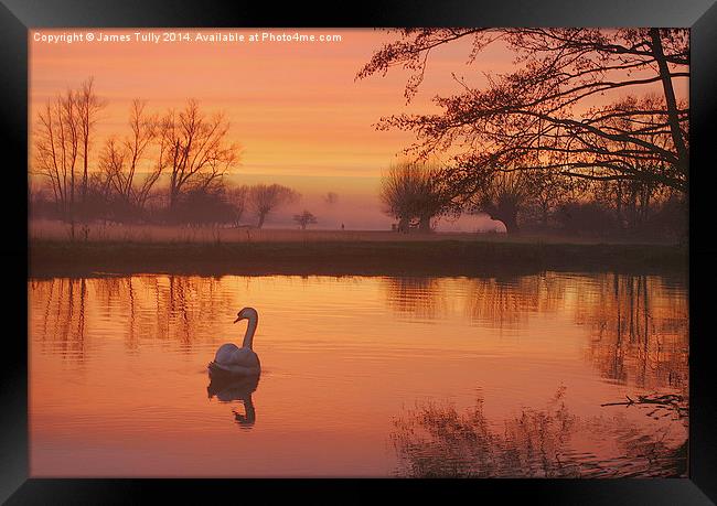 A mid winter sunset Framed Print by James Tully