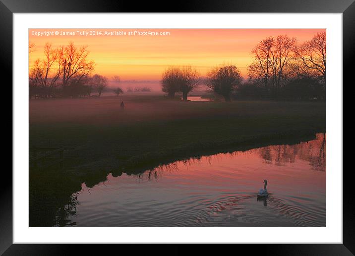 Walking in the mist Framed Mounted Print by James Tully