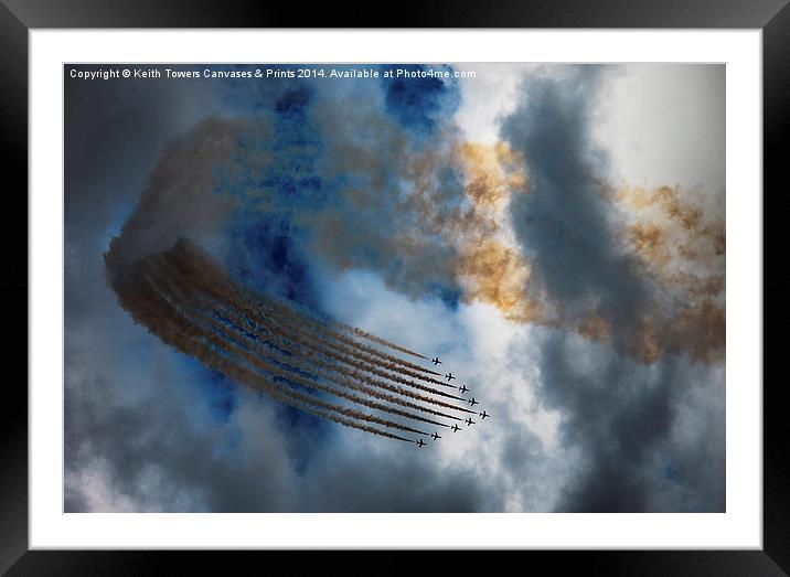  Red Arrows Display  Framed Mounted Print by Keith Towers Canvases & Prints