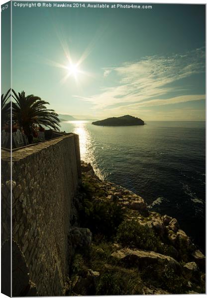  Dubrovnik Island Sunrise  Canvas Print by Rob Hawkins