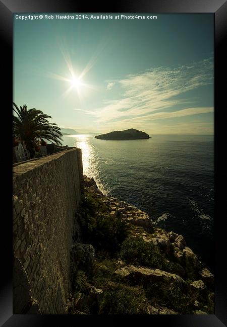  Dubrovnik Island Sunrise  Framed Print by Rob Hawkins