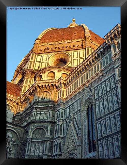 Evening light on the Duomo  Framed Print by Howard Corlett