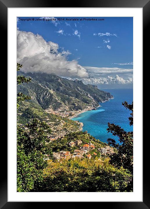  Amalfi Coast Framed Mounted Print by John Biggadike