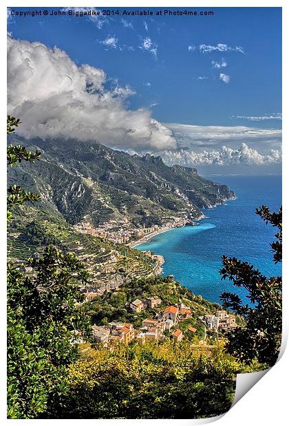  Amalfi Coast Print by John Biggadike