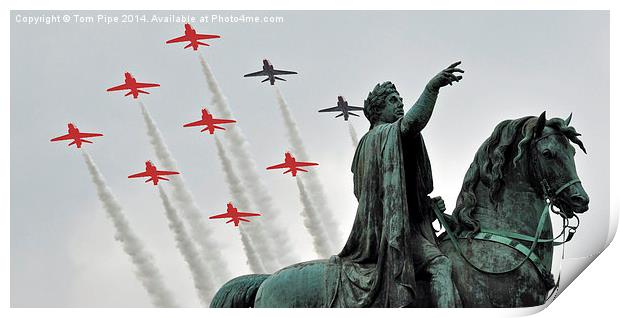  King George iii pointing the wrong way. Print by Tom Pipe