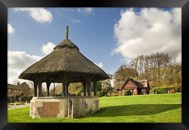 Thatched shelter Framed Print by Stephen Mole