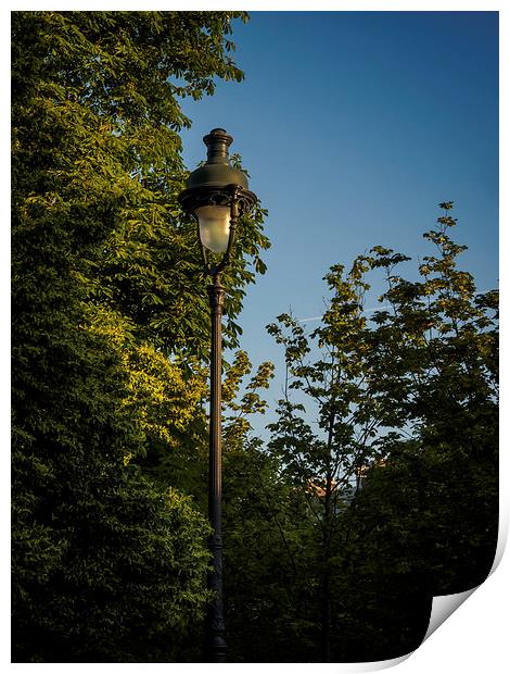 Paris Streetlight Print by Mark Llewellyn