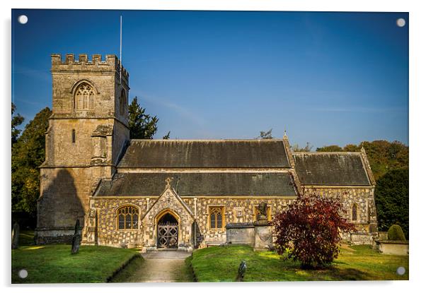 St Georges Church, Preshute, Wiltshire, England, U Acrylic by Mark Llewellyn