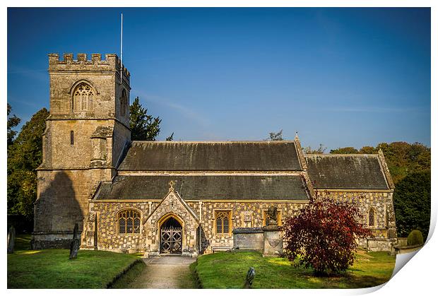 St Georges Church, Preshute, Wiltshire, England, U Print by Mark Llewellyn