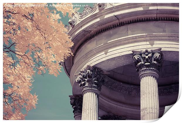 Temple de la Sibylle, Parc des Buttes-Chaumont Print by Andy Stafford