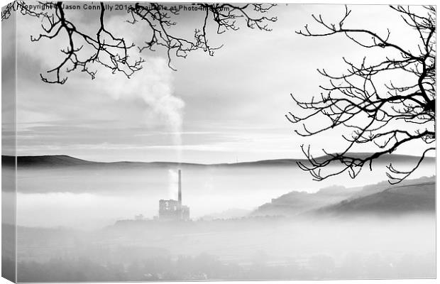  Industry In The Mist Canvas Print by Jason Connolly
