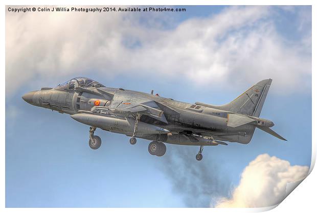  Spanish AV-8B II Harrier 2 Print by Colin Williams Photography